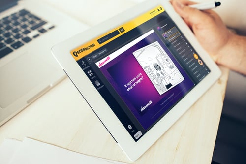 Tablet screen of Edge Factor Intervew 101 series