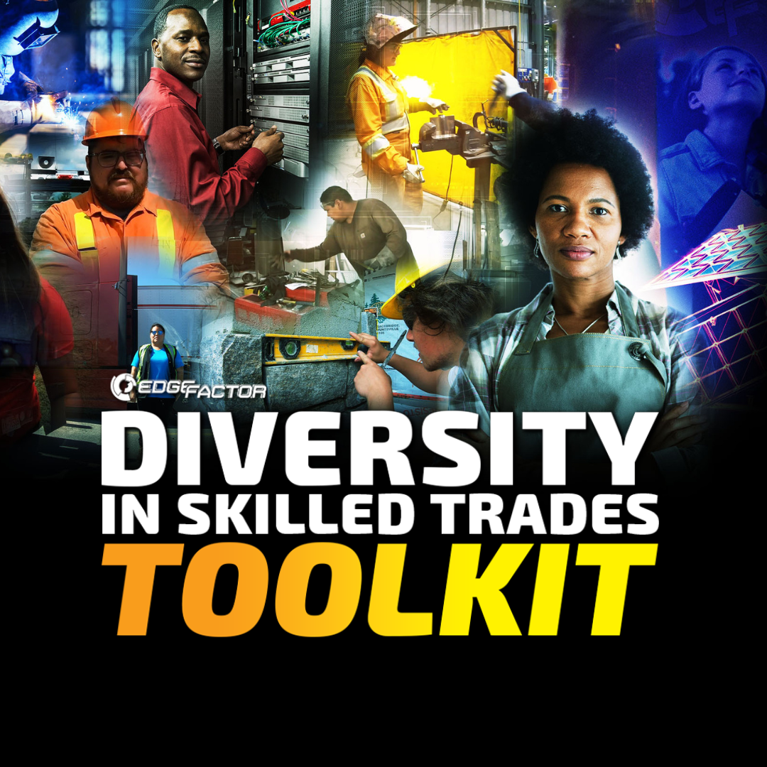 Diverse people working in various skilled trades industries and careers
